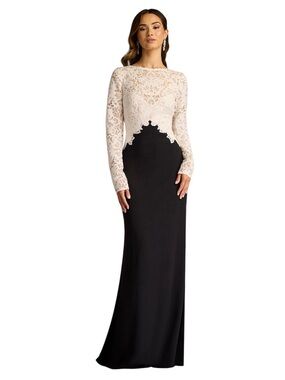 Tadashi Shoji CHK25159L - Lafayette Embroidered Bodice Sheath Gown